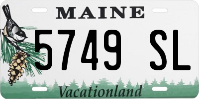 ME license plate 5749SL