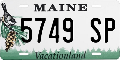ME license plate 5749SP
