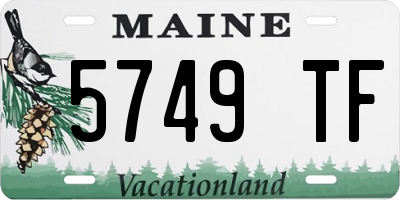 ME license plate 5749TF