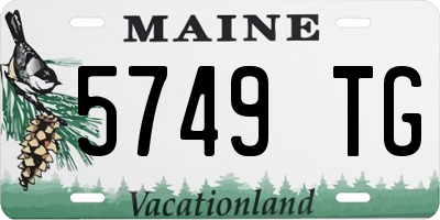 ME license plate 5749TG