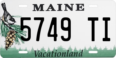 ME license plate 5749TI