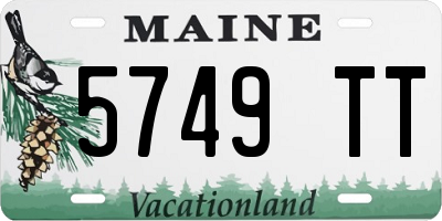 ME license plate 5749TT