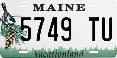 ME license plate 5749TU