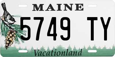 ME license plate 5749TY