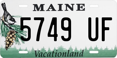ME license plate 5749UF