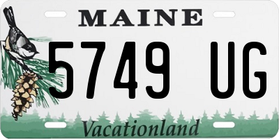 ME license plate 5749UG