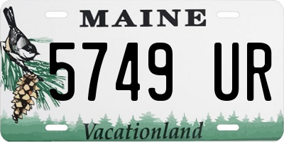 ME license plate 5749UR