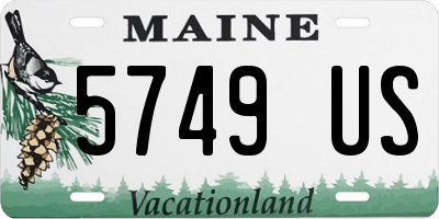 ME license plate 5749US