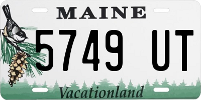ME license plate 5749UT