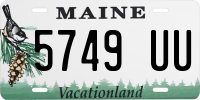 ME license plate 5749UU