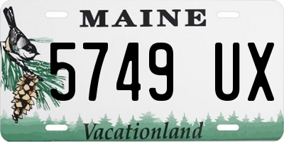 ME license plate 5749UX