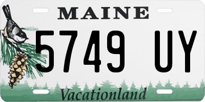 ME license plate 5749UY