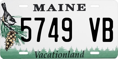 ME license plate 5749VB