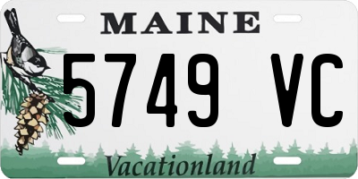 ME license plate 5749VC