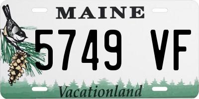 ME license plate 5749VF