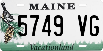ME license plate 5749VG