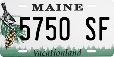ME license plate 5750SF