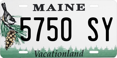 ME license plate 5750SY