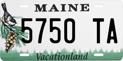 ME license plate 5750TA