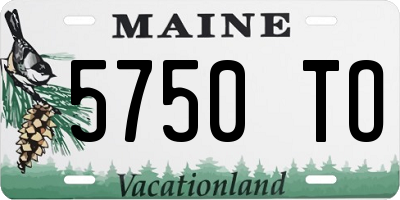 ME license plate 5750TO
