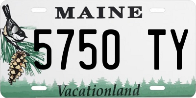 ME license plate 5750TY