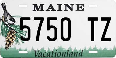 ME license plate 5750TZ