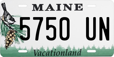 ME license plate 5750UN