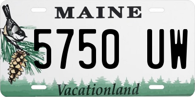 ME license plate 5750UW