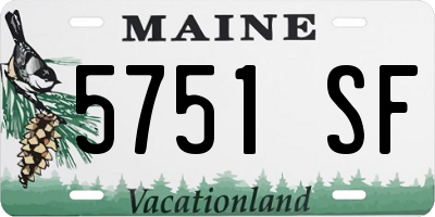 ME license plate 5751SF