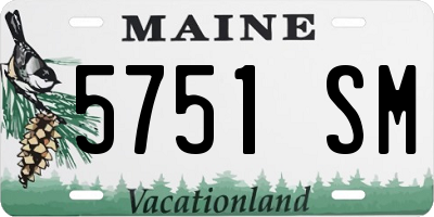 ME license plate 5751SM