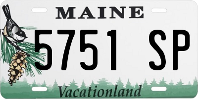 ME license plate 5751SP