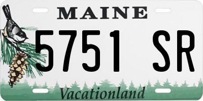 ME license plate 5751SR