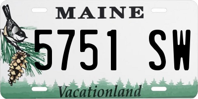 ME license plate 5751SW