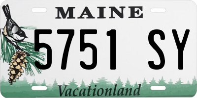 ME license plate 5751SY