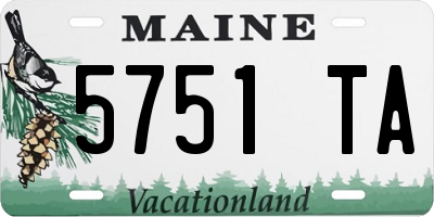 ME license plate 5751TA