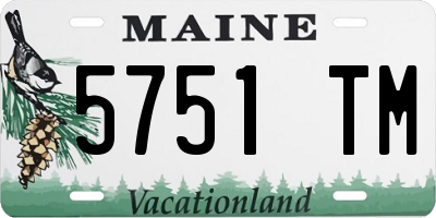 ME license plate 5751TM