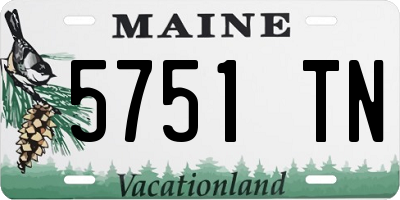 ME license plate 5751TN
