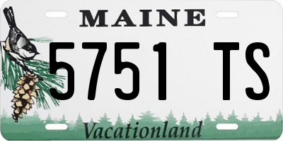 ME license plate 5751TS