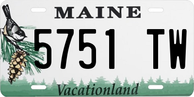 ME license plate 5751TW