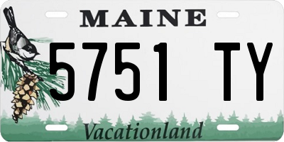 ME license plate 5751TY