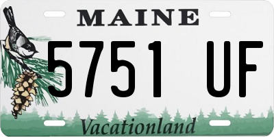 ME license plate 5751UF