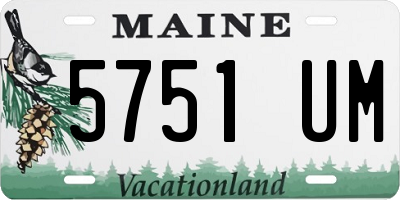 ME license plate 5751UM