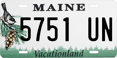 ME license plate 5751UN