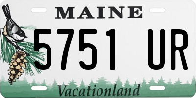 ME license plate 5751UR