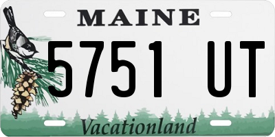 ME license plate 5751UT