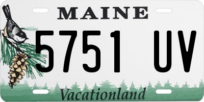ME license plate 5751UV