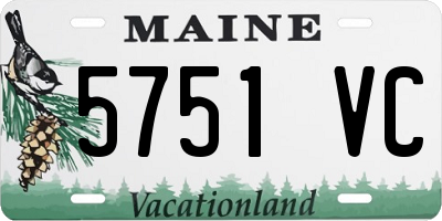 ME license plate 5751VC