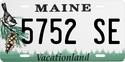 ME license plate 5752SE