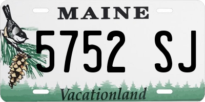 ME license plate 5752SJ