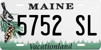 ME license plate 5752SL